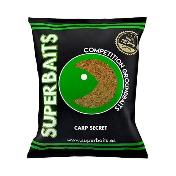 Engodo Superbaits Premium Carp Secret 1kg para pesca de carpas en aguas tranquilas