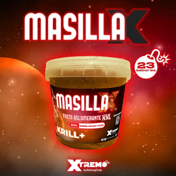 masilla pesca anzuelo, XTREMO Masillax, cebo aromático, masilla 800g pesca, cebo Xtremo, sabores masilla pesca