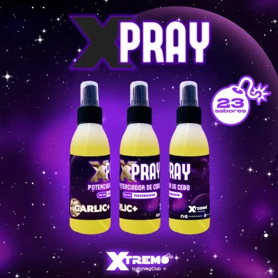 Spray potenciador de cebo XTREMO Xpray 125 ML con sabores naturales para pesca deportiva
