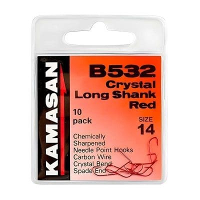 Anzuelos Kamasan B532 Crystal Long Shank Red