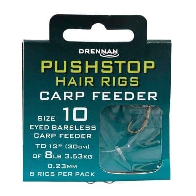 Anzuelos montados Drennan Pushtop Hair Rigs