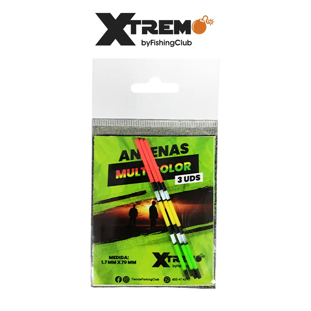 Antenas huecas multicolor Xtremo – accesorios de pesca
