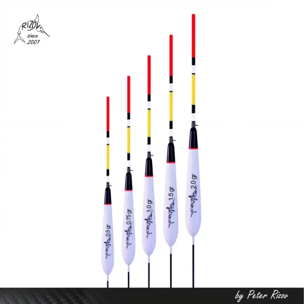 Flotador Rizov RF54 – Flotador sensible con antena multicolor y punta más gruesa