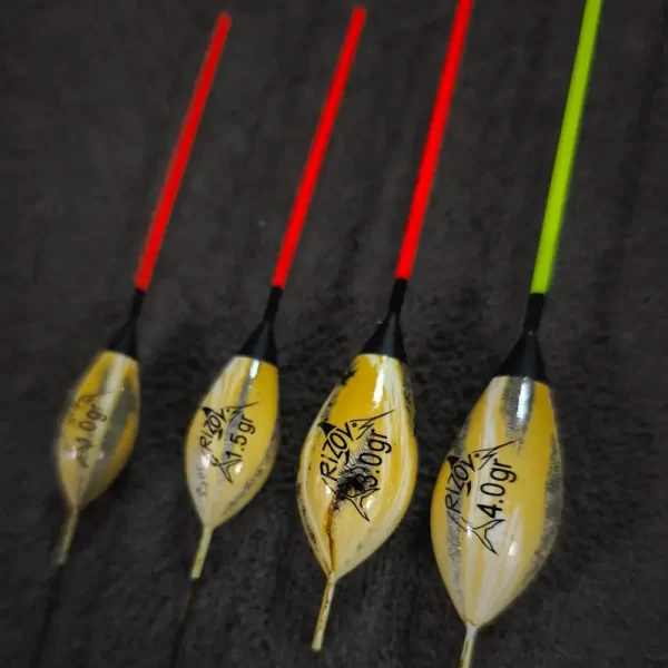 Flotador Rizov RF60 – Flotador con antena hueca, quilla de carbono y hilo interior