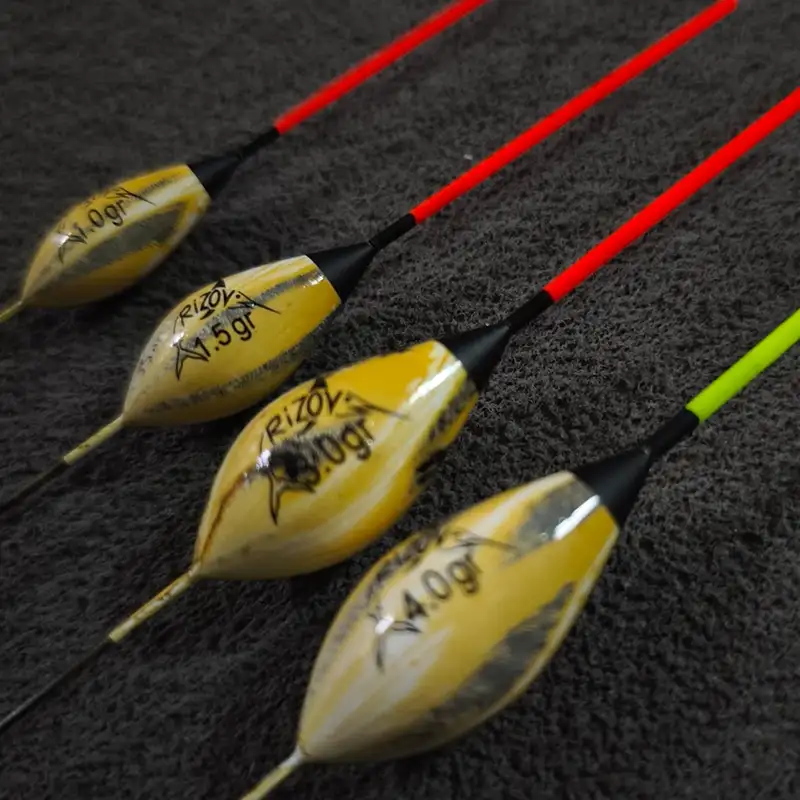 Flotador Rizov RF60 – Flotador con antena hueca, quilla de carbono y hilo interior